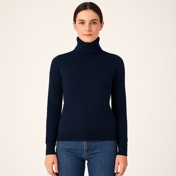 Forte Sweaters - 🖤 Luxe Black Cashmere Turtleneck Sweater 🖤 Size L